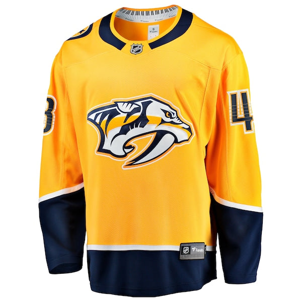 Nick Perbix Nashville Predators Home Breakaway Jersey - Gold - Image 2