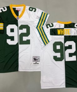 Reggie White Green Bay Packers Authentic Split Throwback Retired Player Jersey