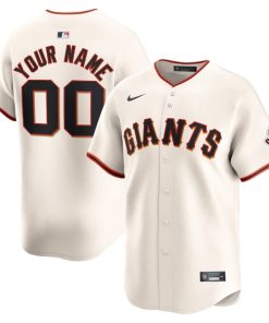 San Francisco Giants Nike Home Limited Custom Jersey - Cream