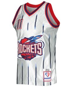 Alternative view of Yao Ming Houston Rockets 2002/03 Hardwood Classics 75th Anniversary Swingman Jersey - Platinum