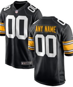 Pittsburgh Steelers Nike Alternate Custom Game Jersey - Black