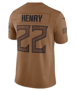 Alternative view of Derrick Henry Tennessee Titans Nike 2023 Salute To Service Limited Jersey - Brown