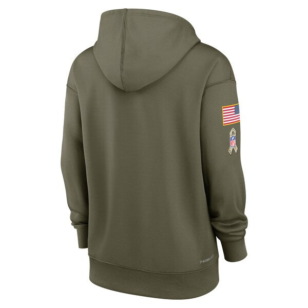 Arizona Cardinals Nike Women's Salute To Service Performance Pullover Hoodie - Olive - Image 3