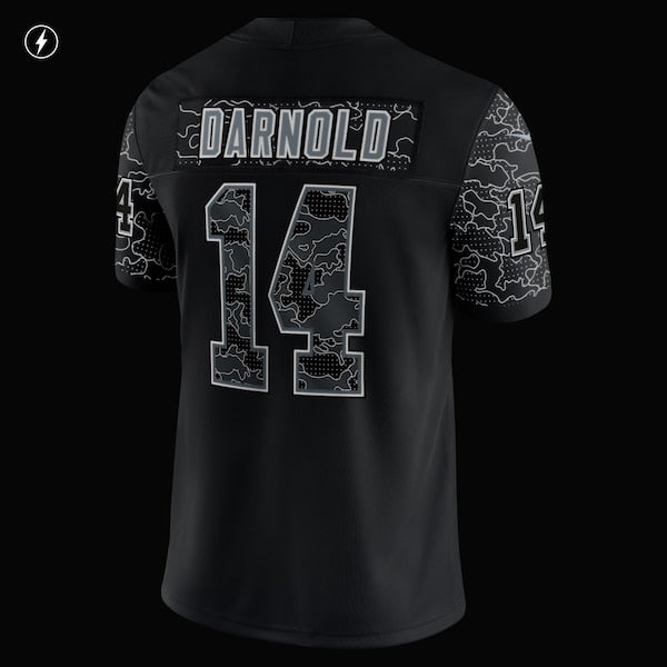 Sam Darnold Carolina Panthers Nike RFLCTV Limited Jersey - Black - Image 6