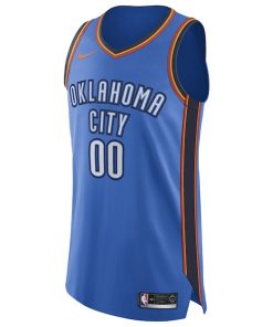 Alternative view of Oklahoma City Thunder Nike Authentic Custom Jersey Blue - Icon Edition