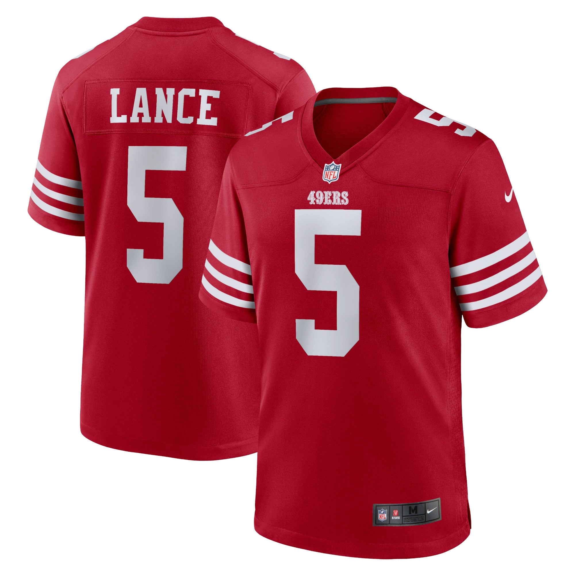 Trey Lance San Francisco 49ers Nike Alternate Game Jersey - White/Scarlet - Image 6