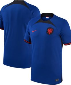 Netherlands National Team Nike Youth 2022/23 Away Breathe Stadium Replica Blank Jersey - Royal