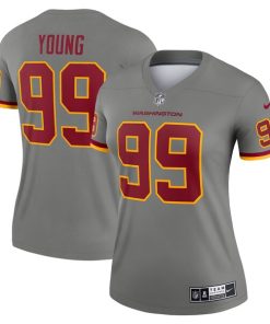 Chase Young Washington Football Team Nike Women's Inverted Legend Jersey - Gray