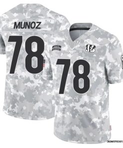 Anthony Mu?oz Cincinnati Bengals Nike 2024 Salute to Service Limited Jersey - Arctic Camo
