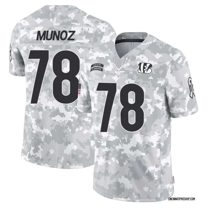 Anthony Mu?oz Cincinnati Bengals Nike 2024 Salute to Service Limited Jersey - Arctic Camo