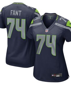Alternative view of George Fant Seattle Seahawks Nike Women's Team Game Jersey -  College Navy