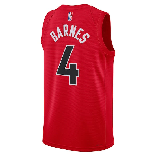 Scottie Barnes Toronto Raptors Nike Unisex Swingman Jersey - Icon Edition - Red - Image 3