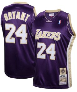 Kobe Bryant Los Angeles Lakers  Hall of Fame Class of 2020 #24 Authentic Hardwood Classics Jersey - Purple/Gold