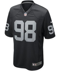 Alternative view of Maxx Crosby Las Vegas Raiders Nike Game Jersey - Black