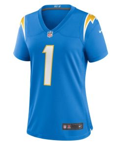 Alternative view of Number 1 Bride Los Angeles Chargers Nike Women's Game Jersey - Powder Blue