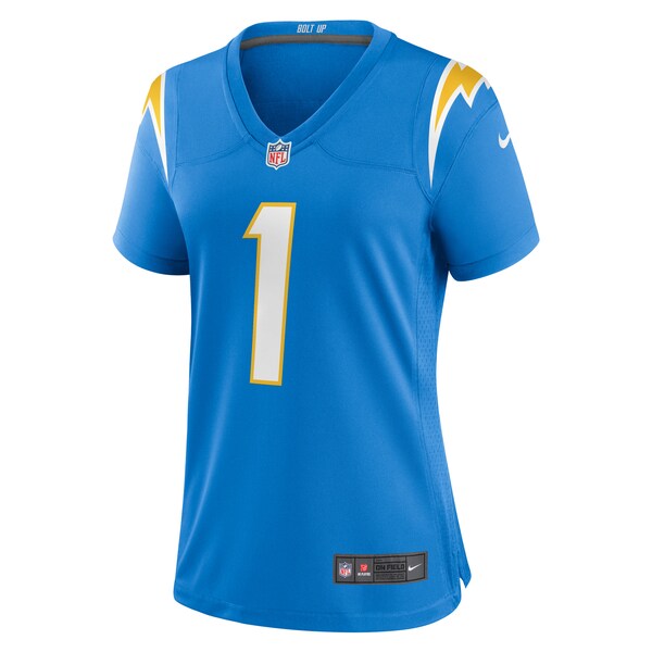 Number 1 Bride Los Angeles Chargers Nike Women's Game Jersey - Powder Blue - Image 2