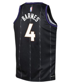 Alternative view of Scottie Barnes Toronto Raptors Nike Youth 2024/25 Swingman Player Jersey - City Edition - Black