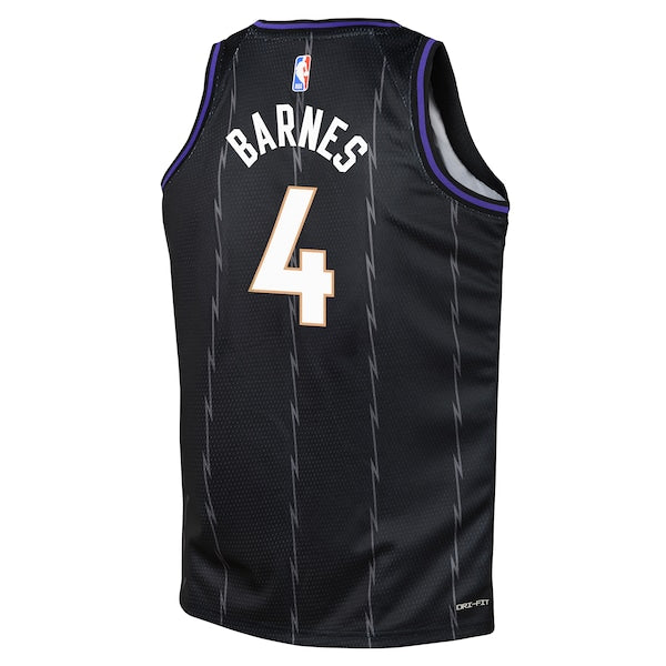 Scottie Barnes Toronto Raptors Nike Youth 2024/25 Swingman Player Jersey - City Edition - Black - Image 2
