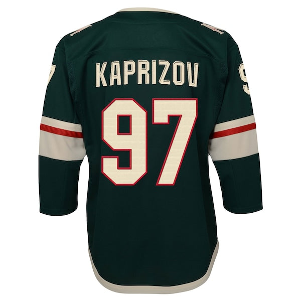 Kirill Kaprizov Minnesota Wild Youth Home Premier Player Jersey - Green - Image 3