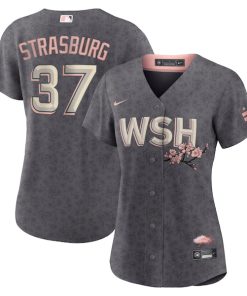 Stephen Strasburg Washington Nationals Nike Women's City Connect Replica Player Jersey - Gray