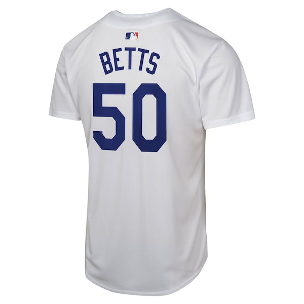Mookie Betts Los Angeles Dodgers Nike Youth Home Game Player Jersey - White - Image 3