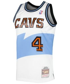 Alternative view of Shawn Kemp Cleveland Cavaliers  Hardwood Classics Swingman Jersey - White
