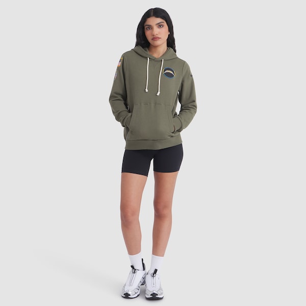 Los Angeles Chargers Nike Women's 2025 Salute to Service Sideline Standard Issue Dri-FIT Hoodie - Olive - Image 3