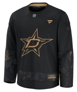 Alternative view of Dallas Stars  2024 Military Appreciation Practice Jersey - Black