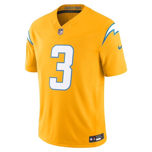 Derwin James Jr. Los Angeles Chargers Nike Alternate Charger Power Vapor F.U.S.E. Limited Jersey - Gold/Navy/White/Powder Blue - Image 3
