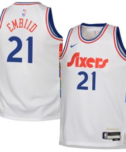 Joel Embiid Philadelphia 76ers Nike Youth 2024/25 Swingman Player Jersey - City Edition - White