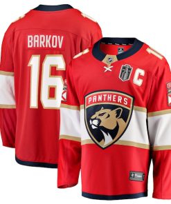 Aleksander Barkov Florida Panthers  2025 Stanley Cup Final Home Breakaway Player Jersey - Red