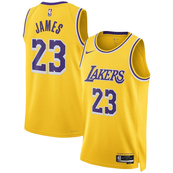 LeBron James Los Angeles Lakers Nike Unisex Swingman Jersey - Icon Edition - Gold/White - Image 2