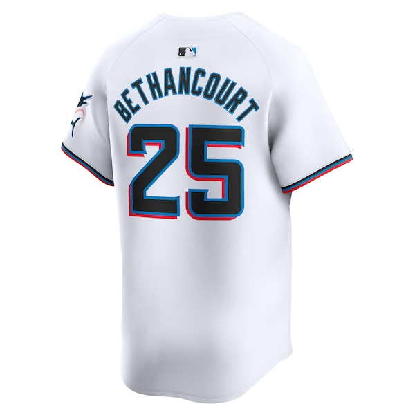 Christian Bethancourt Miami Marlins Nike Home Limited Player Jersey - White - Image 3