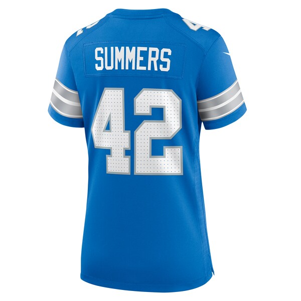 Ty Summers Detroit Lions Nike Women's Team Game Jersey - Blue - Image 3