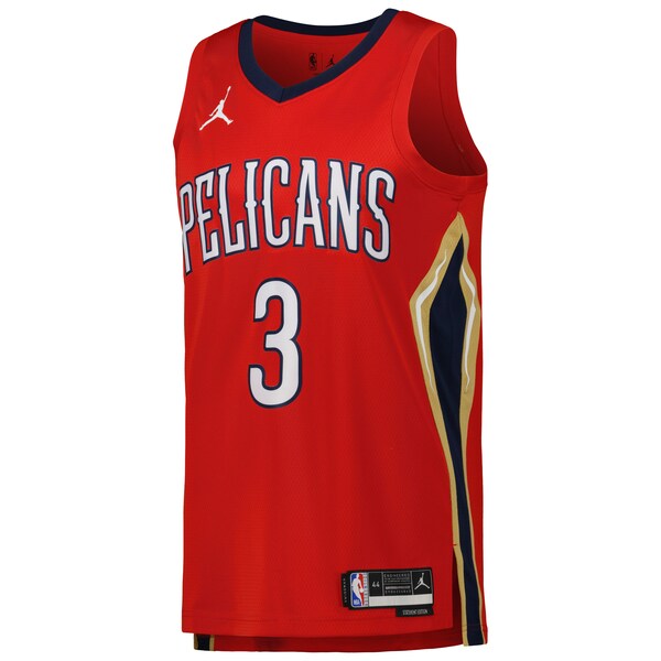 CJ McCollum New Orleans Pelicans Jordan Brand Unisex Swingman Jersey - Statement Edition - Red - Image 2