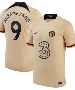 Pierre-Emerick Aubameyang Chelsea Nike 2022/23 Home Breathe Stadium Replica Player Jersey - Gold