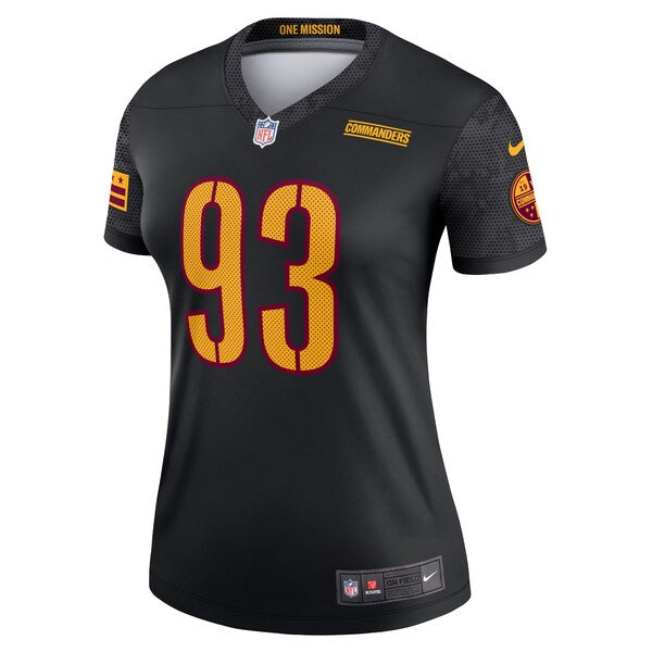 Jonathan Allen Washington Commanders Nike Women's Alternate Legend Jersey - Black - Image 2