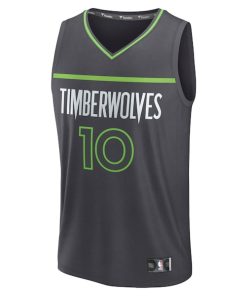 Alternative view of Mike Conley Minnesota Timberwolves  Fast Break Replica Player Jersey - Statement Edition - Charcoal