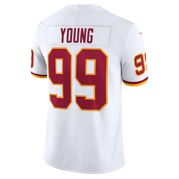 Chase Young Washington Football Team Nike Vapor Limited Jersey - White - Image 3