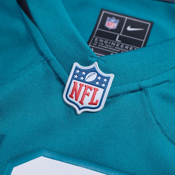 Fred Johnson Jacksonville Jaguars Nike Team Game Jersey - Teal - Image 4