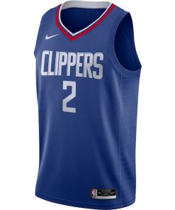 Alternative view of Kawhi Leonard LA Clippers Nike Swingman Jersey - Royal - Icon Edition
