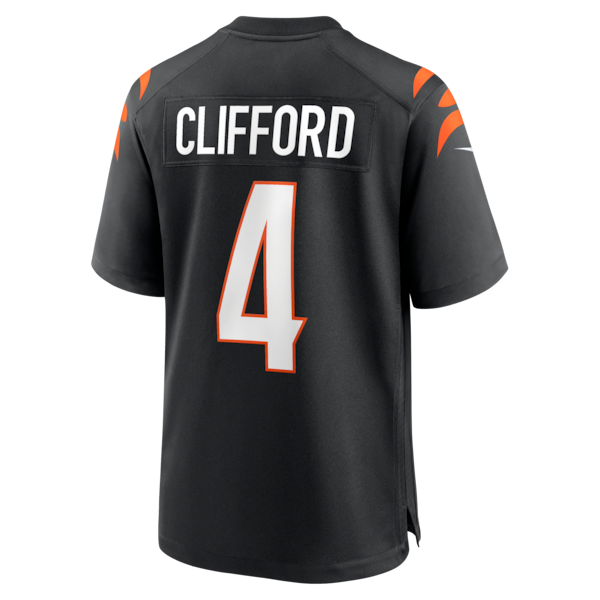Sean Clifford Cincinnati Bengals Nike Team Game Jersey - Black - Image 3