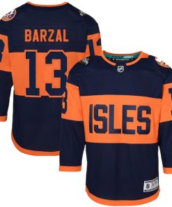 Mathew Barzal New York Islanders Youth 2024 NHL Stadium Series Premier Player Jersey?¨C Navy