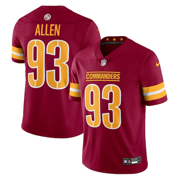 Jonathan Allen Washington Commanders Nike Vapor Untouchable Limited Jersey - Burgundy/Black - Image 6