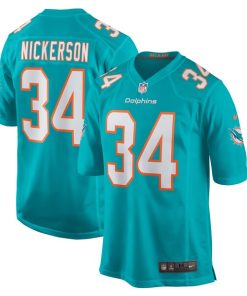 Parry Nickerson Miami Dolphins Nike Team Game Jersey -  Aqua
