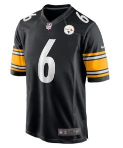 Alternative view of Pressley Harvin III Pittsburgh Steelers Nike Game Jersey - Black