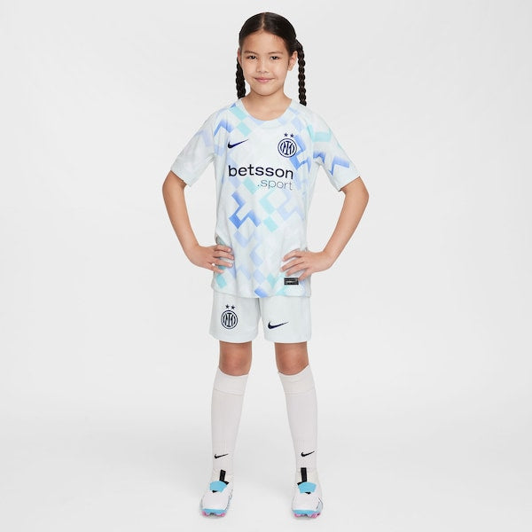 Inter Milan Nike Youth 2025/26 Away Replica Jersey - Aqua/Blue - Image 8