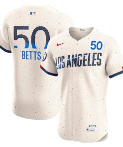 Mookie Betts Los Angeles Dodgers Nike City Connect Elite Jersey - Cream