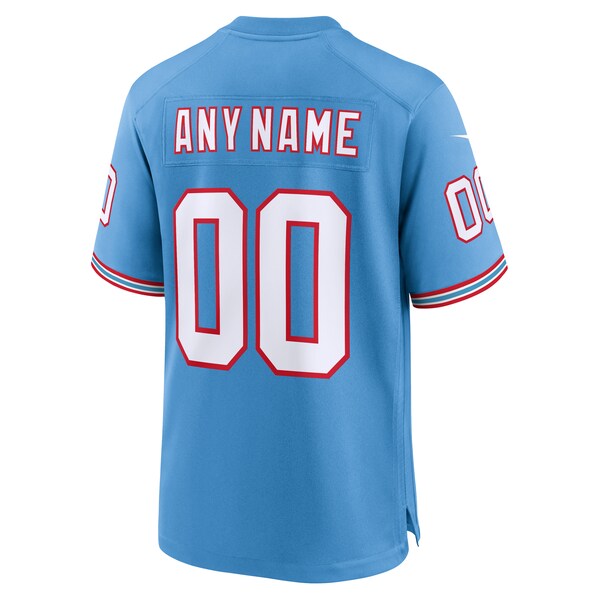 Tennessee Titans Nike Oilers Throwback Custom Game Jersey - Light Blue - Image 3