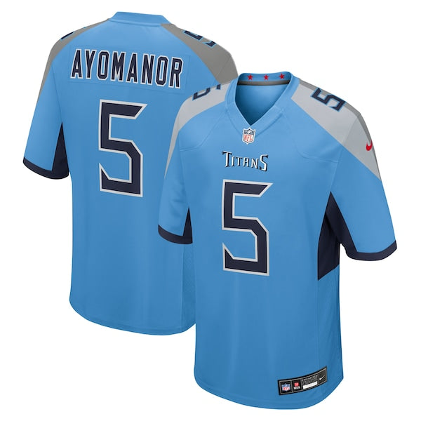 Elic Ayomanor Tennessee Titans Nike Team Game Jersey - Light Blue